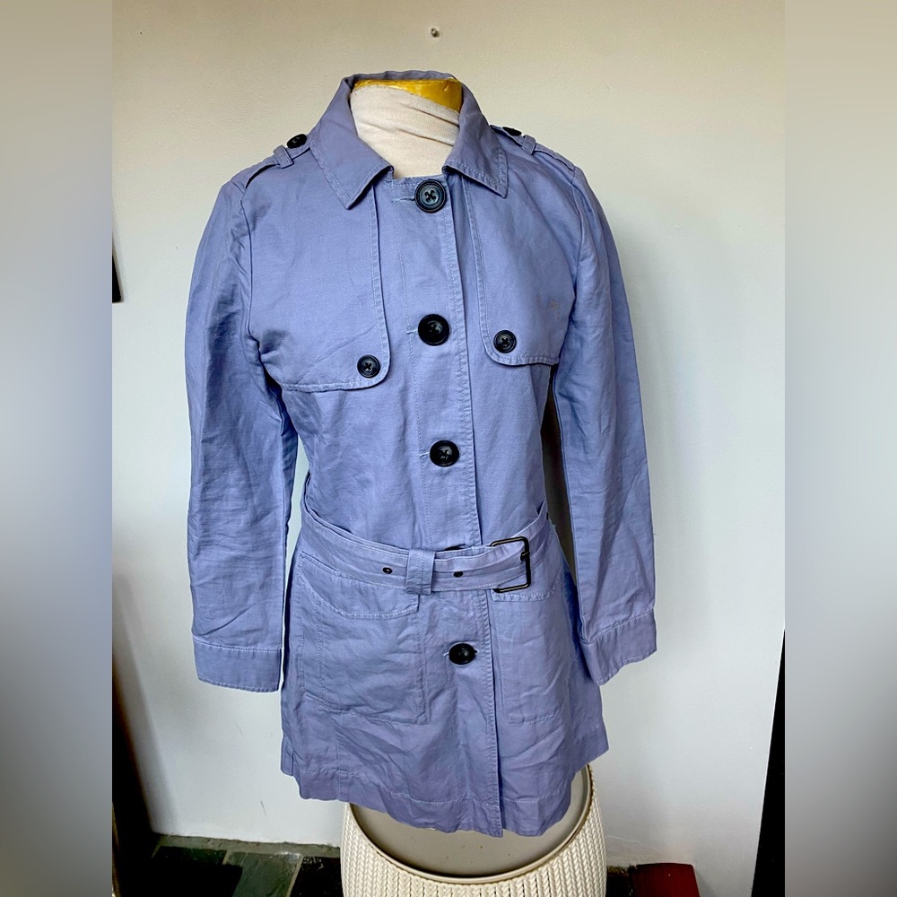 Cabi Size Small Tanner Trench Silver Lake Blue Stunning
